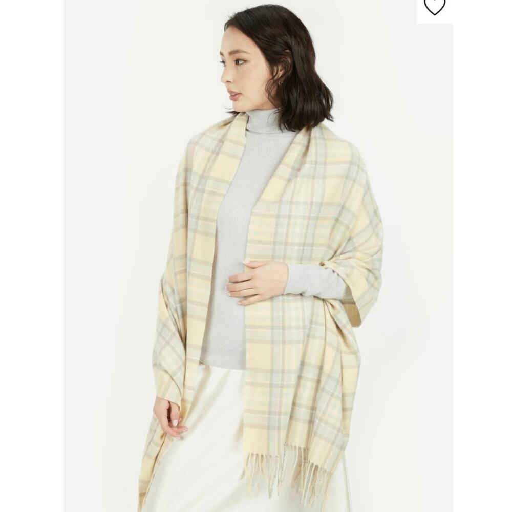 GOBI Mangolian plaid cashmere women’s  large wrap strole shawl